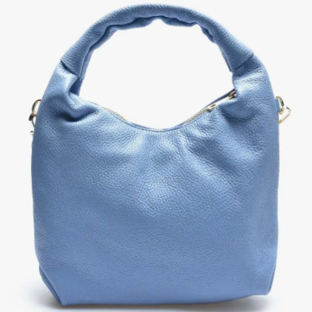 RENATA CORSI LEATHER HAND/SHOULDER BAG LIght blue nwt crossbody Italian
